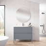 Mueble de baño de suelo 2 cajones con lavabo integrado Modelo Icon9