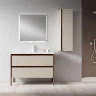 Móvel de casa de banho com 2 gavetas e lavatório integrado Modelo Icon