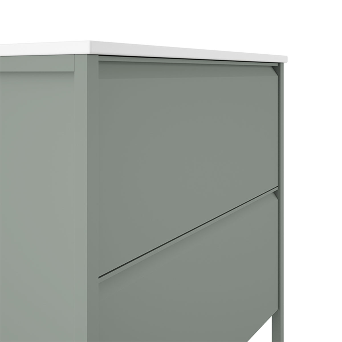 Mueble de baño de suelo 2 cajones con lavabo sobre encimera Modelo Icon12