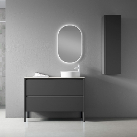 Mueble baño modelo ICON 100cm con lavabo sobre encimera diseño y calidad  sólo en ASEALIA.