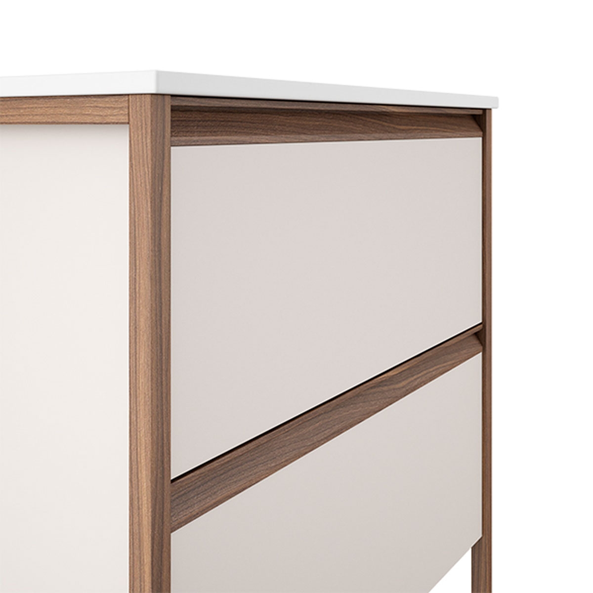 Mueble de baño de suelo 2 cajones con lavabo sobre encimera Modelo Icon17