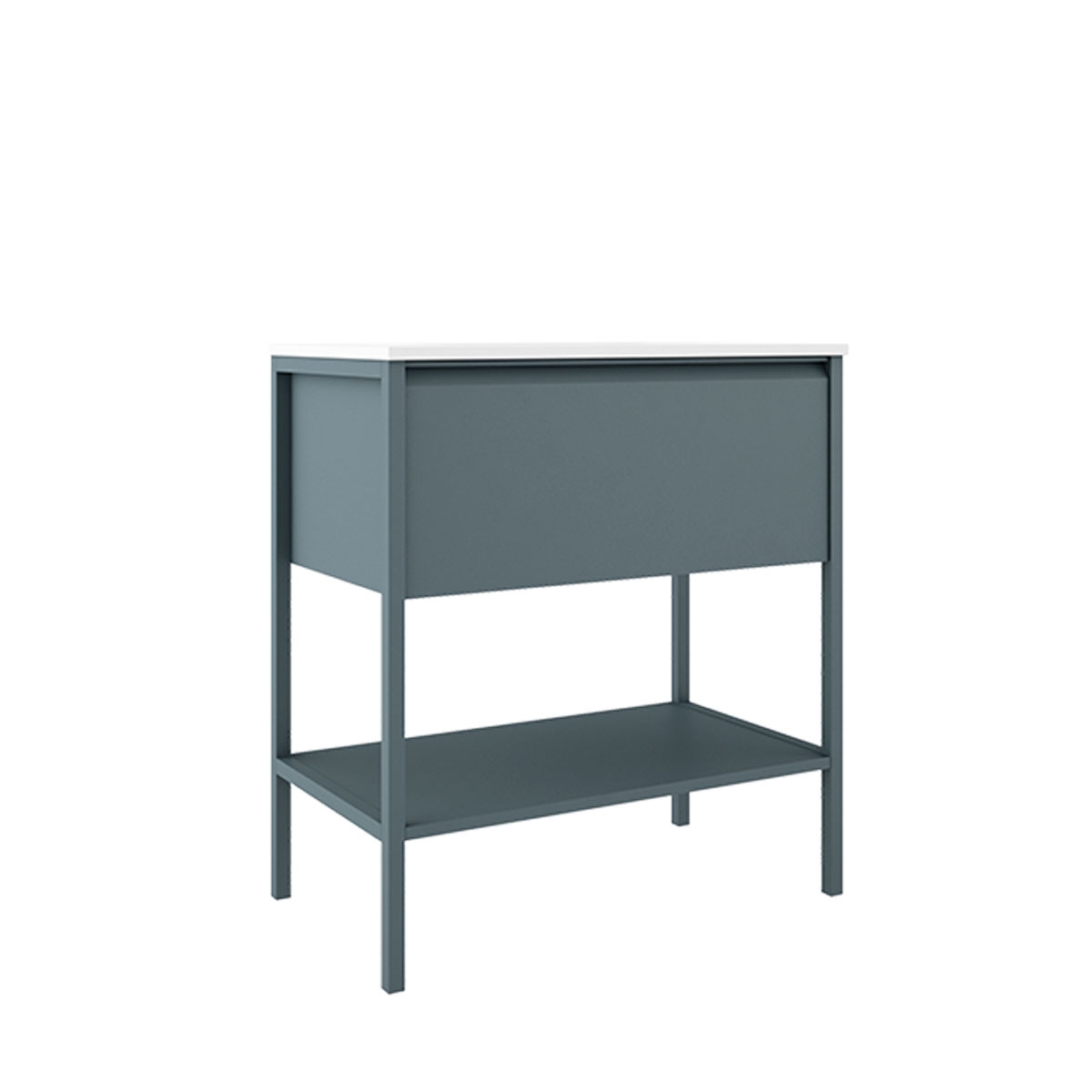 Meuble de salle de bain au sol 1 tiroir et 1 trou avec lavabo intégré Modèle Icon0