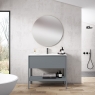 Mueble de baño de suelo 1 cajón y 1 hueco con lavabo integrado Modelo Icon7