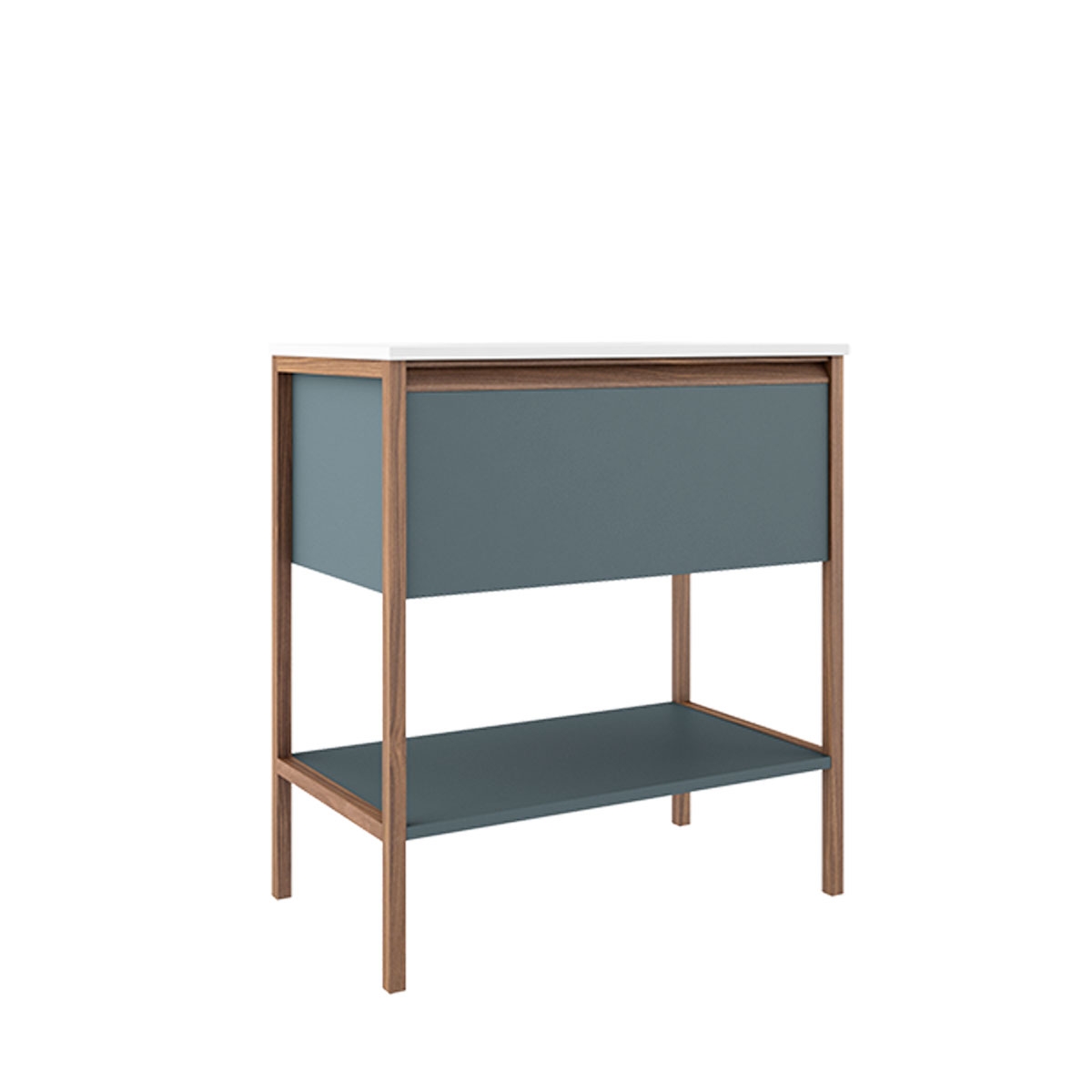 Meuble de salle de bain au sol 1 tiroir et 1 trou avec lavabo intégré Modèle Icon13