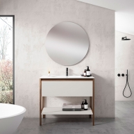 Mueble de baño de suelo 1 cajón y 1 hueco con lavabo integrado Modelo Icon