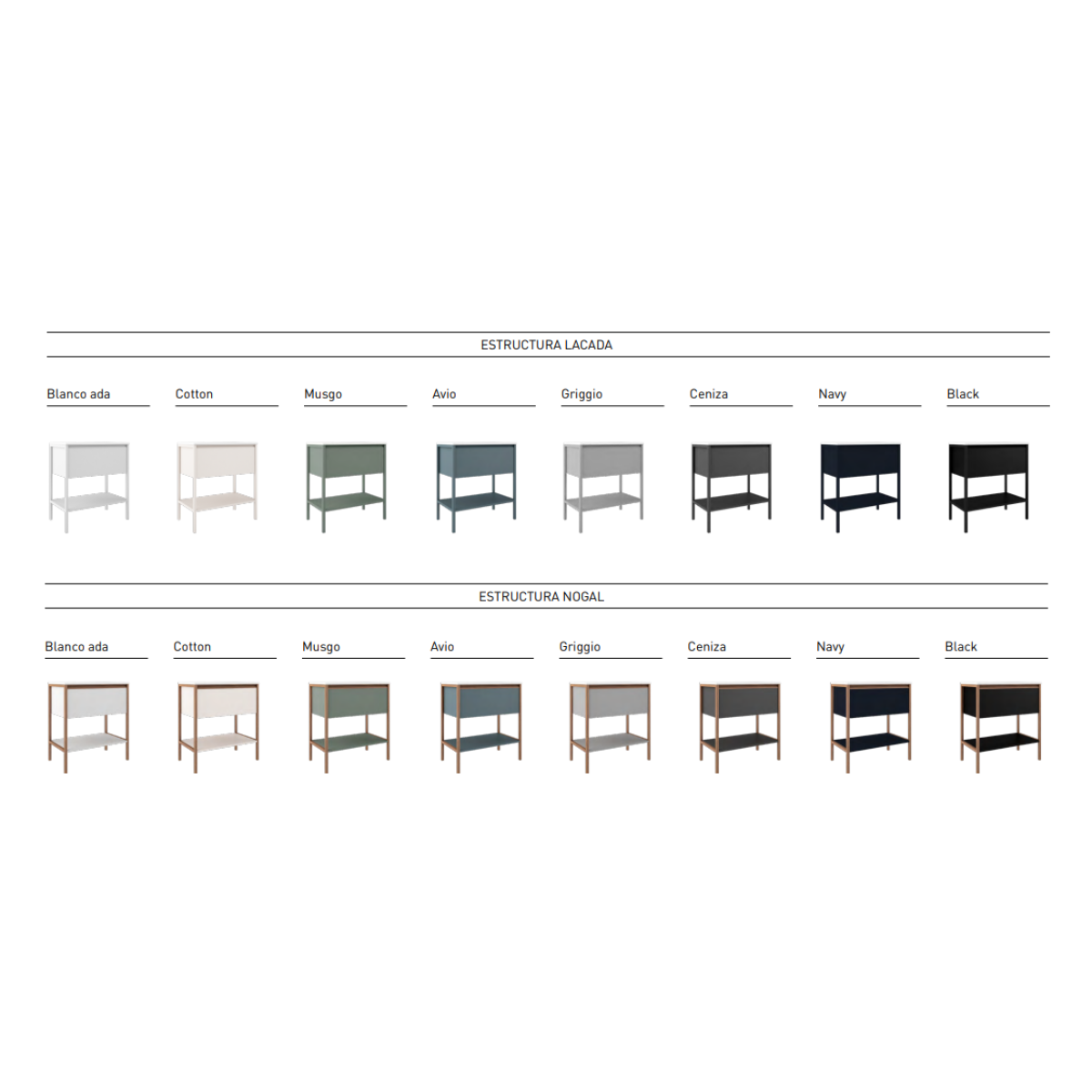 Floor bathroom furniture 1 drawer and 1 hole with countertop sink Model Iconf