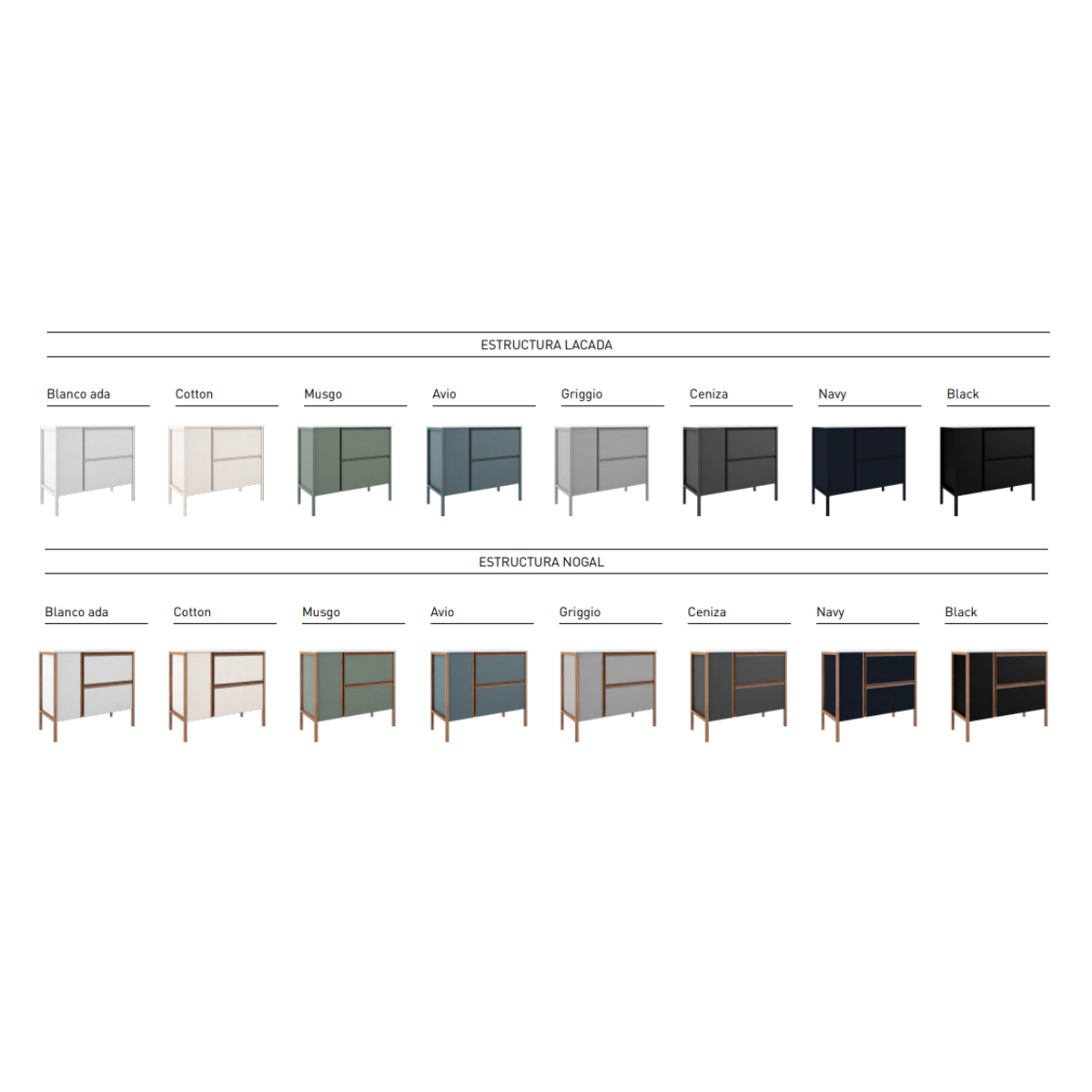 Floor bathroom furniture 2 drawers and 1 door with countertop sink 100 cm wide Model Icon16