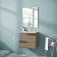Mueble de baño suspendido de suelo 2 cajones con lavabo integrado Modelo Scala