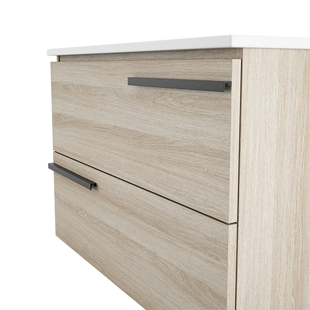 Hängende Badezimmermöbel mit 2 Schubladen und integriertem Waschbecken Modell Scala11