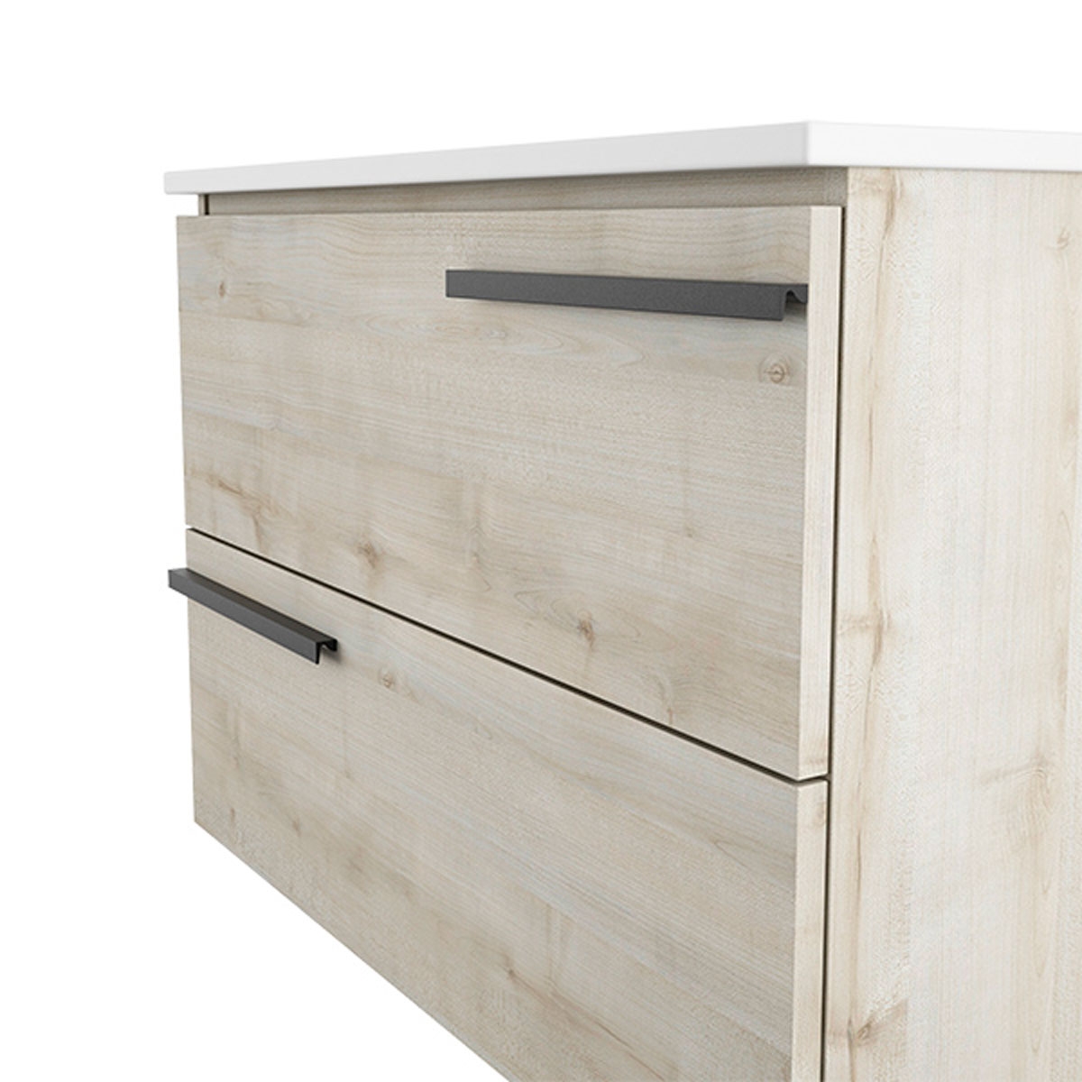 Suspended bathroom furniture with 2 drawers with integrated sink Model Scala14