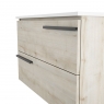 Suspended bathroom furniture with 2 drawers with integrated sink Model Scala14