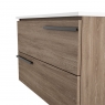 Suspended bathroom furniture with 2 drawers with integrated sink Model Scala15