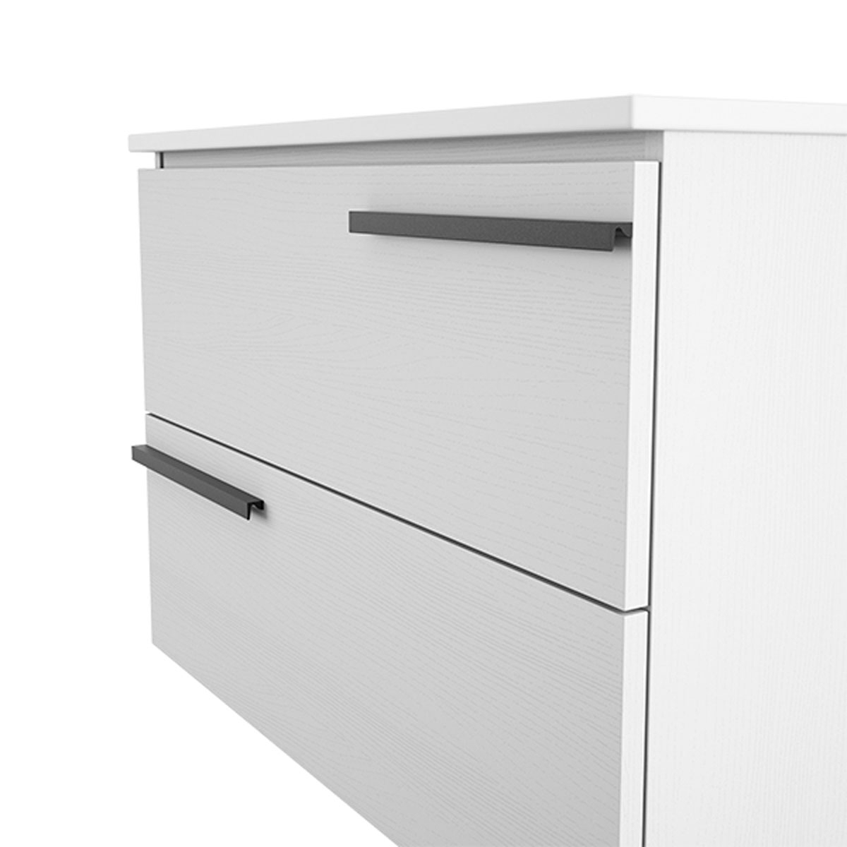 Hängende Badezimmermöbel mit 2 Schubladen im Boden und integriertem Waschbecken Modell Scala16