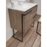 Mueble de baño de ppie de suelo 2 cajones con lavabo integrado Modelo Scala5