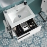Móvel de casa de banho de chão com 2 gavetas e lavatório integrado Modelo Scala15