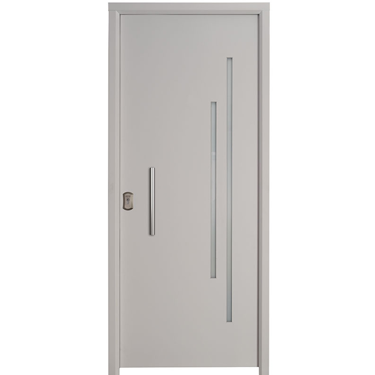 Vidro Lisa 2 porta blindada branca