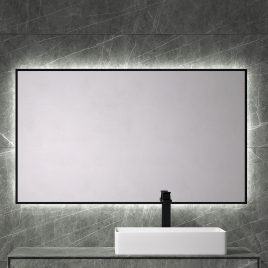 Barbados - Espelho com moldura metálica e luz led 60x70 cm