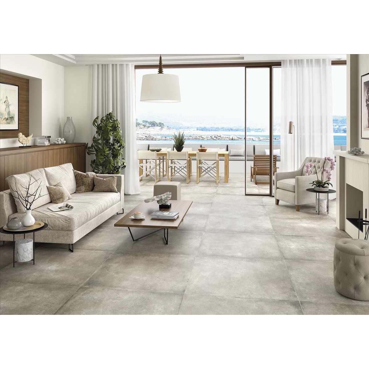 Basel Grey 100x100 retificado pela STN Ceramica