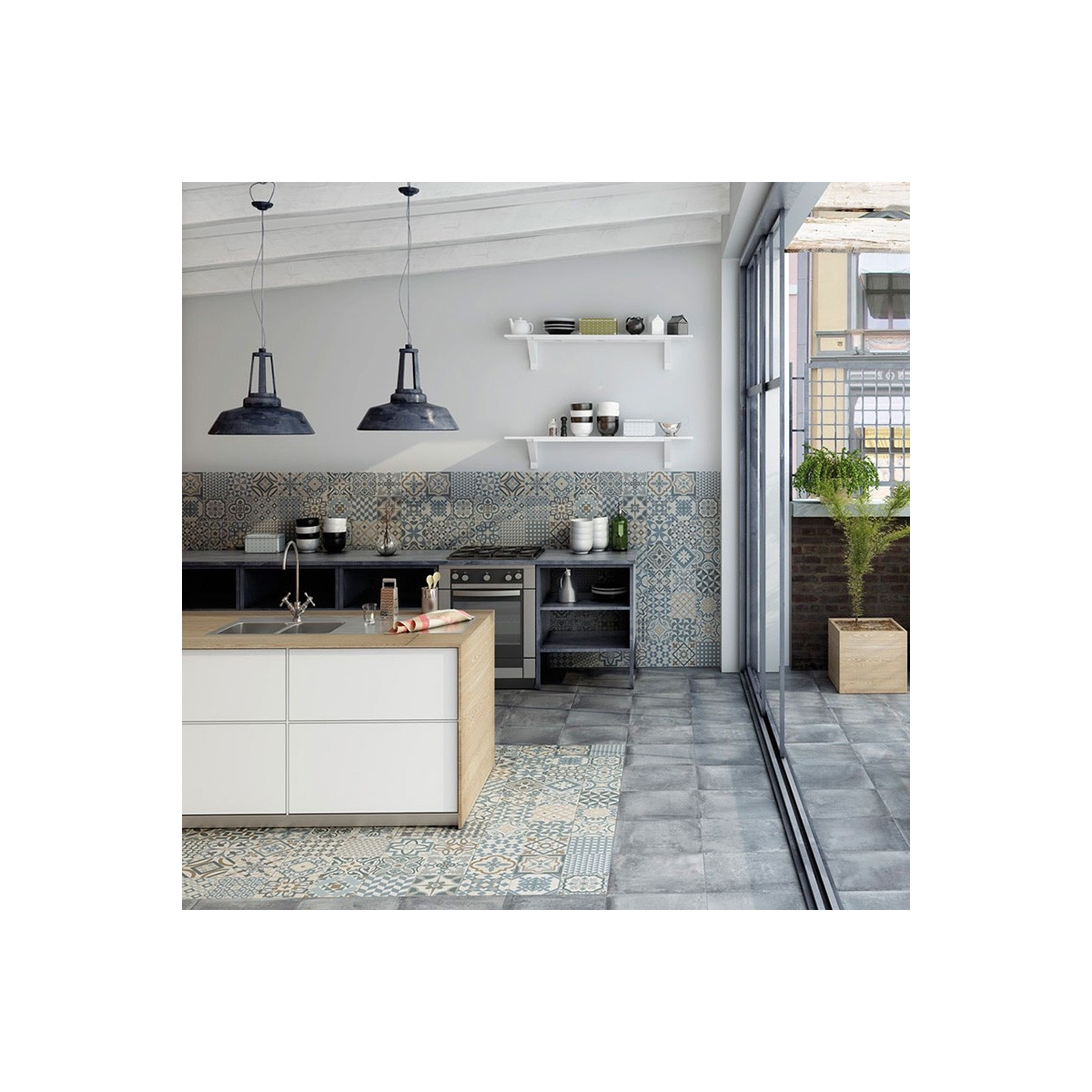 Heritage Grey - Revêtement de sol en grès cérame hydraulique à des prix abordables au meilleur prix