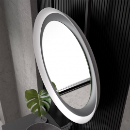 Bahia - Scandinavian Mirror Round Interior Matte White Led 160