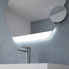 Miroir de salle de bain polygonal avec lumière led EUROBATH Turks 80Ø (Led 480)