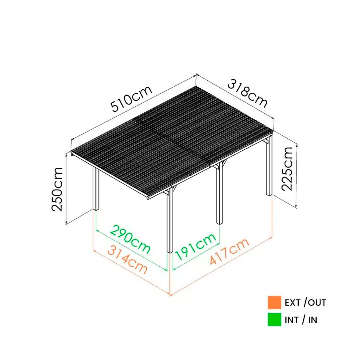 Individual wooden garage model victor