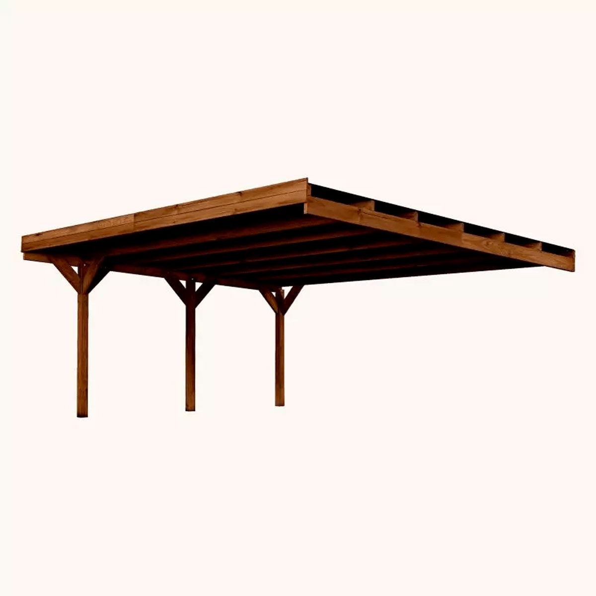 Doppelt eingelegter Holzcarport Modell Victor 30,8 m²