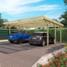Double wooden carport45