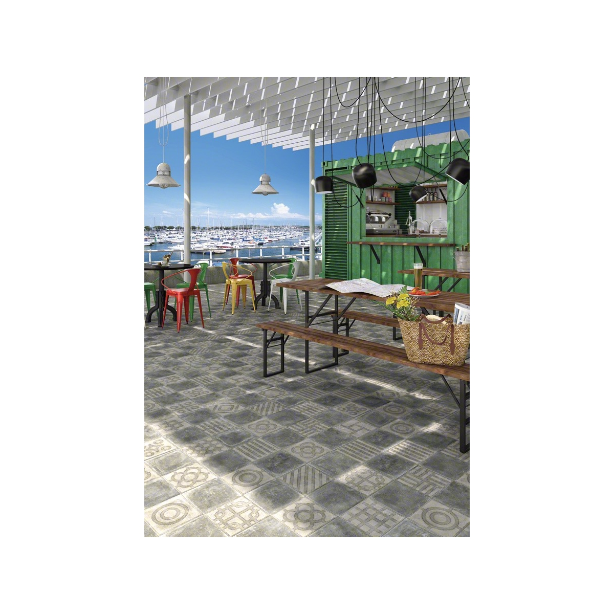 Cement imitation flooring Vives - Paulista Cement 20x20 cm (box 1 m2)