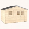 Cobertizo de madera modelo Shelty 11 m² esquema