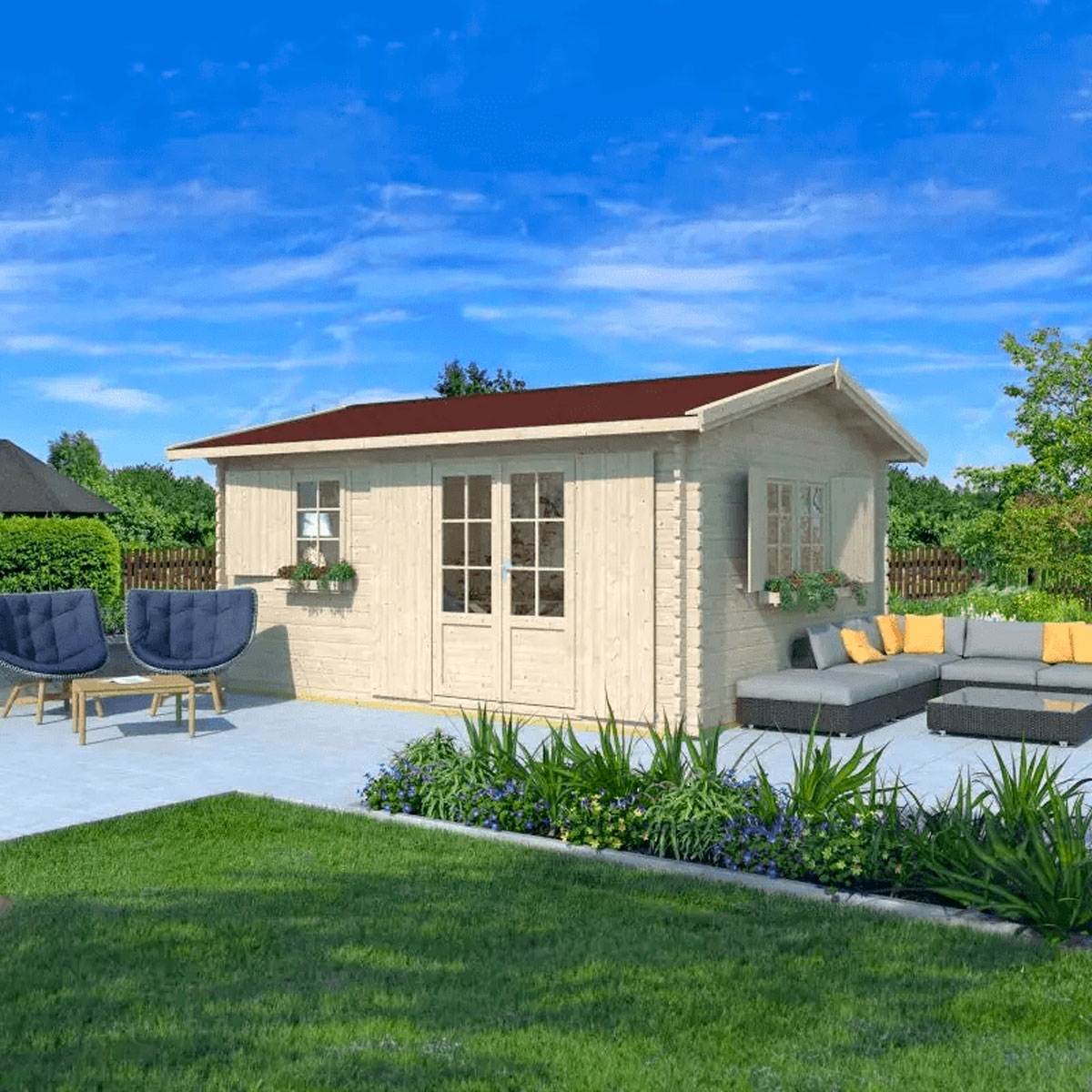 Wooden shed model Elista 17.5 m²