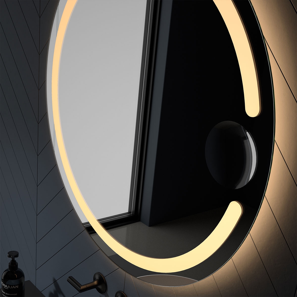 Miroir rond avec Led 120 EUROBATH moulin (60Ø)