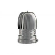 Stainless steel extractor terminal for double-walled pipes