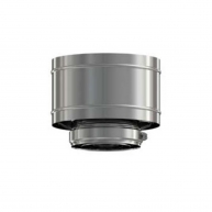 Stainless steel rain cap for double-walled pipes