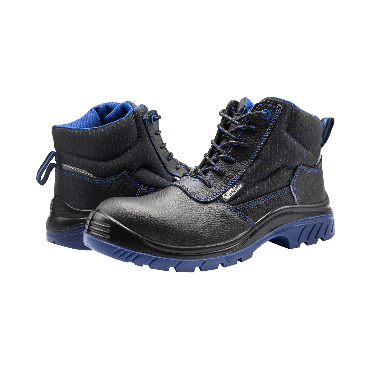 Photo de Bellota Comp S3 Bottes de sécurité en cuir noir et bleu 72307