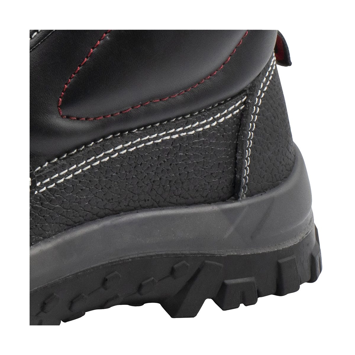 Fersendetail-Sicherheitsstiefel Bellota 72300 Schwarz und Rot Leder S3