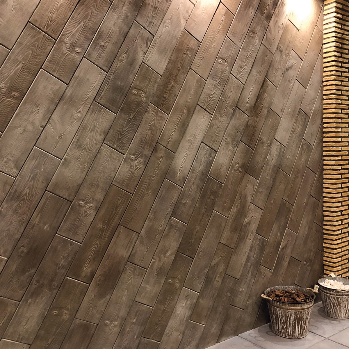 Verniprens - Concrete tile cladding - Landes imitation wood cladding