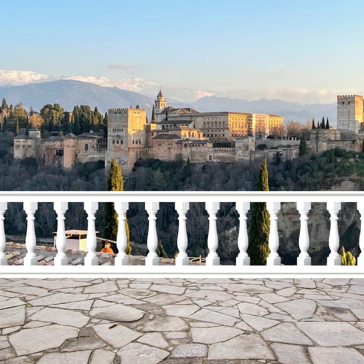 Linear meter of prefabricated concrete balustrade Alhambra