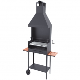 Barbecue à charbon de bois et à bois BVE-64 avec élévateur