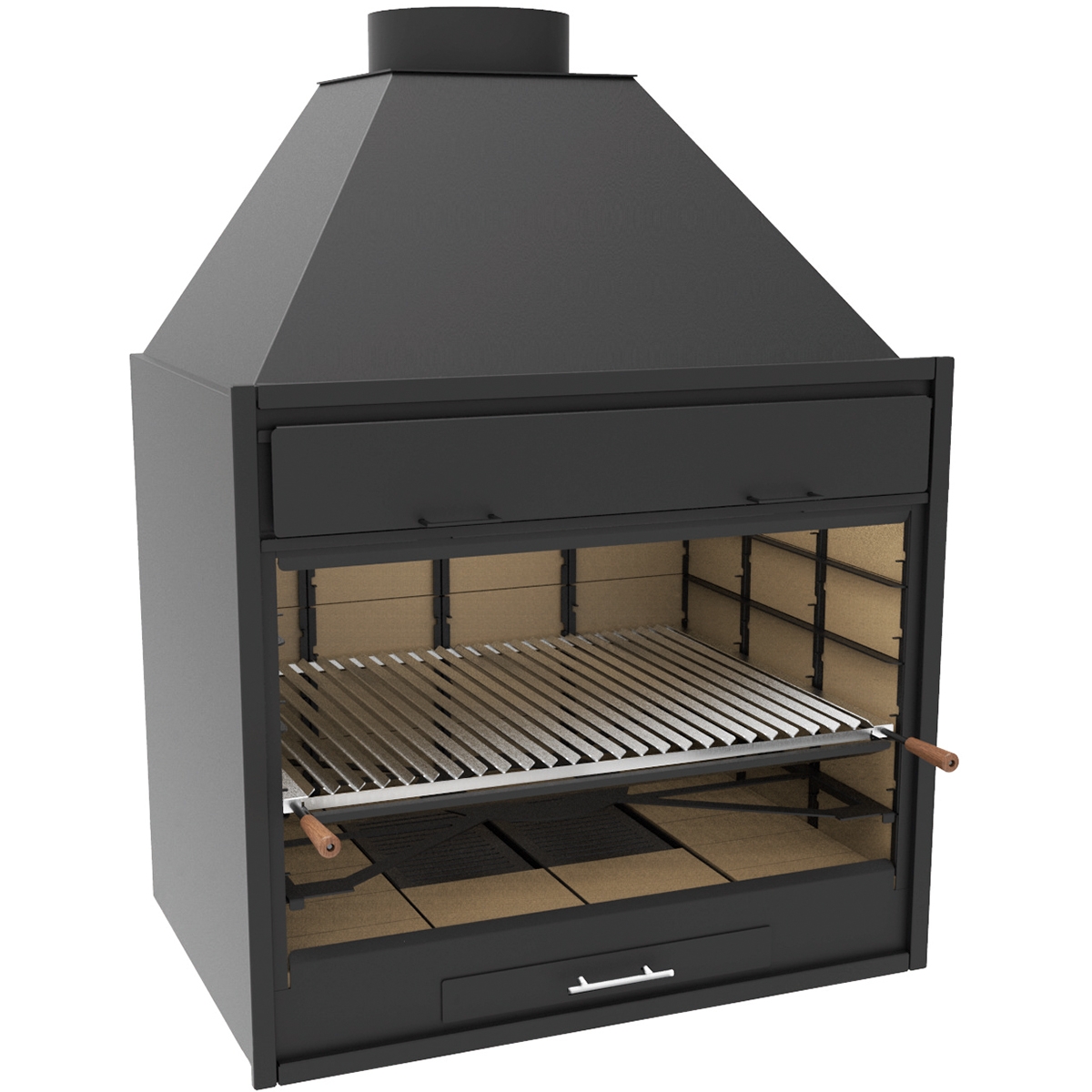 Charcoal and wood barbecue BF-90