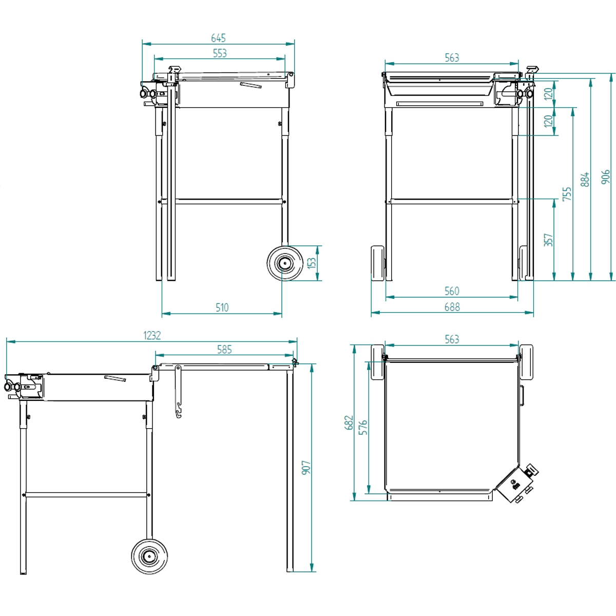 Taille de la jardinière PL-60 ECO