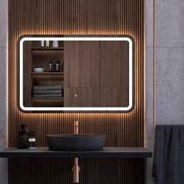 Miroir avec 120 led lumière avant et rétroéclairé Sicile par EUROBATH