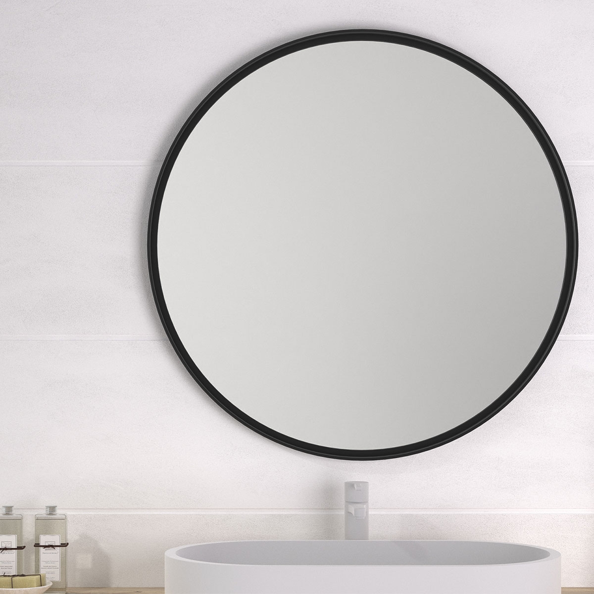 Miroir-cadre-métallisé-Aruba-noir