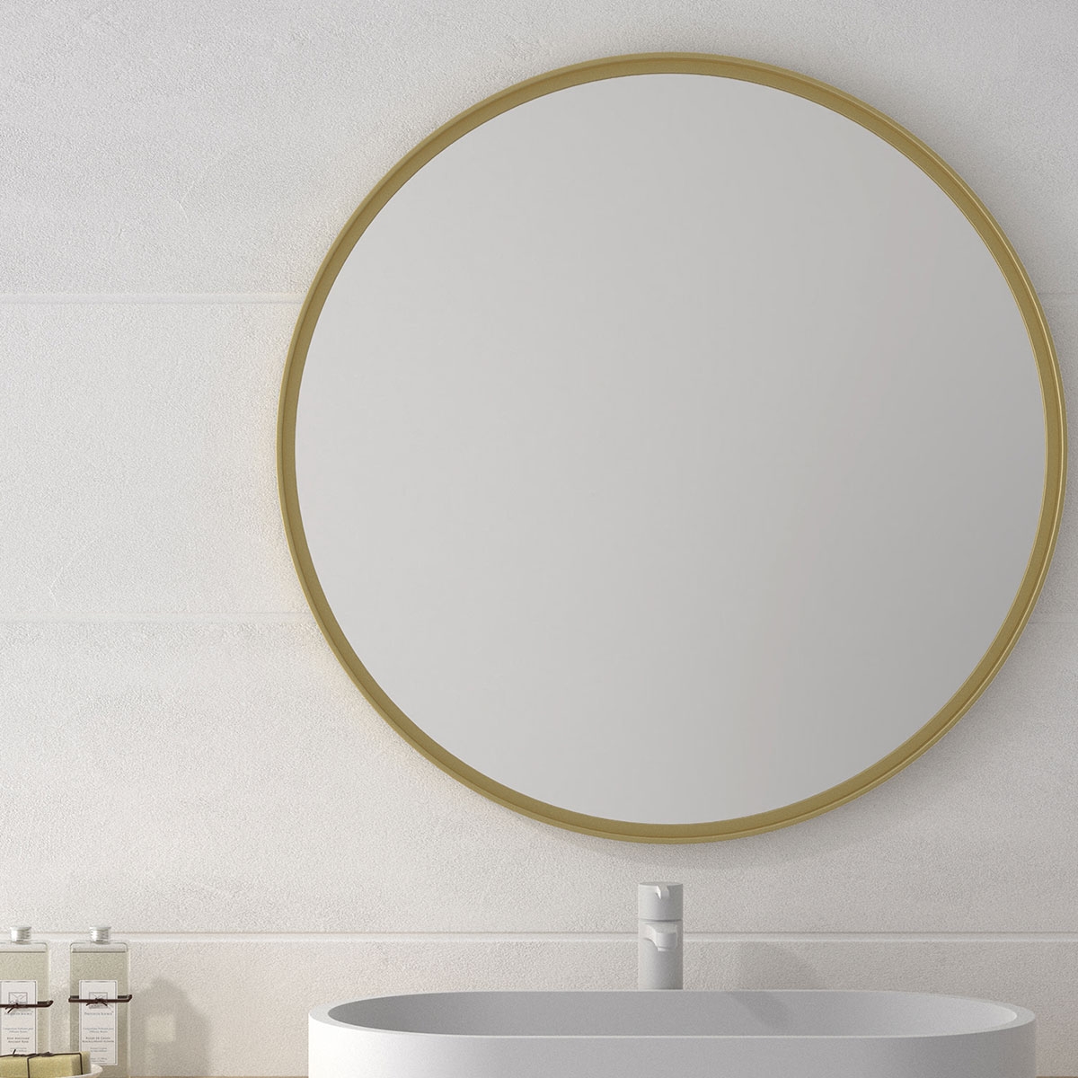 Aruba gold metallic frame mirror