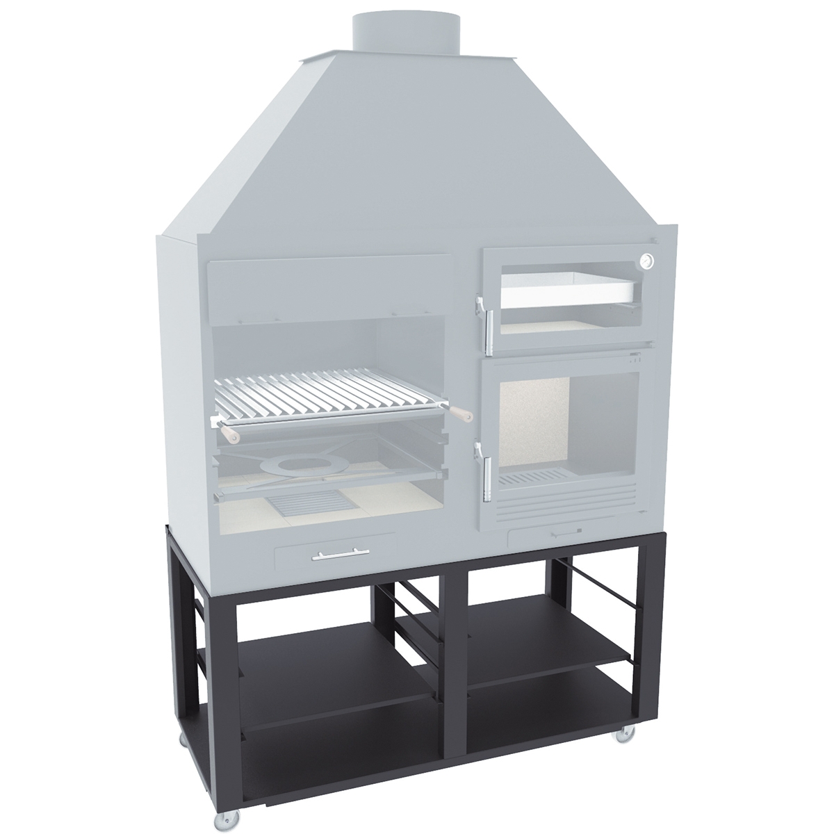 Stand cabinet with wheels for FUSION-140