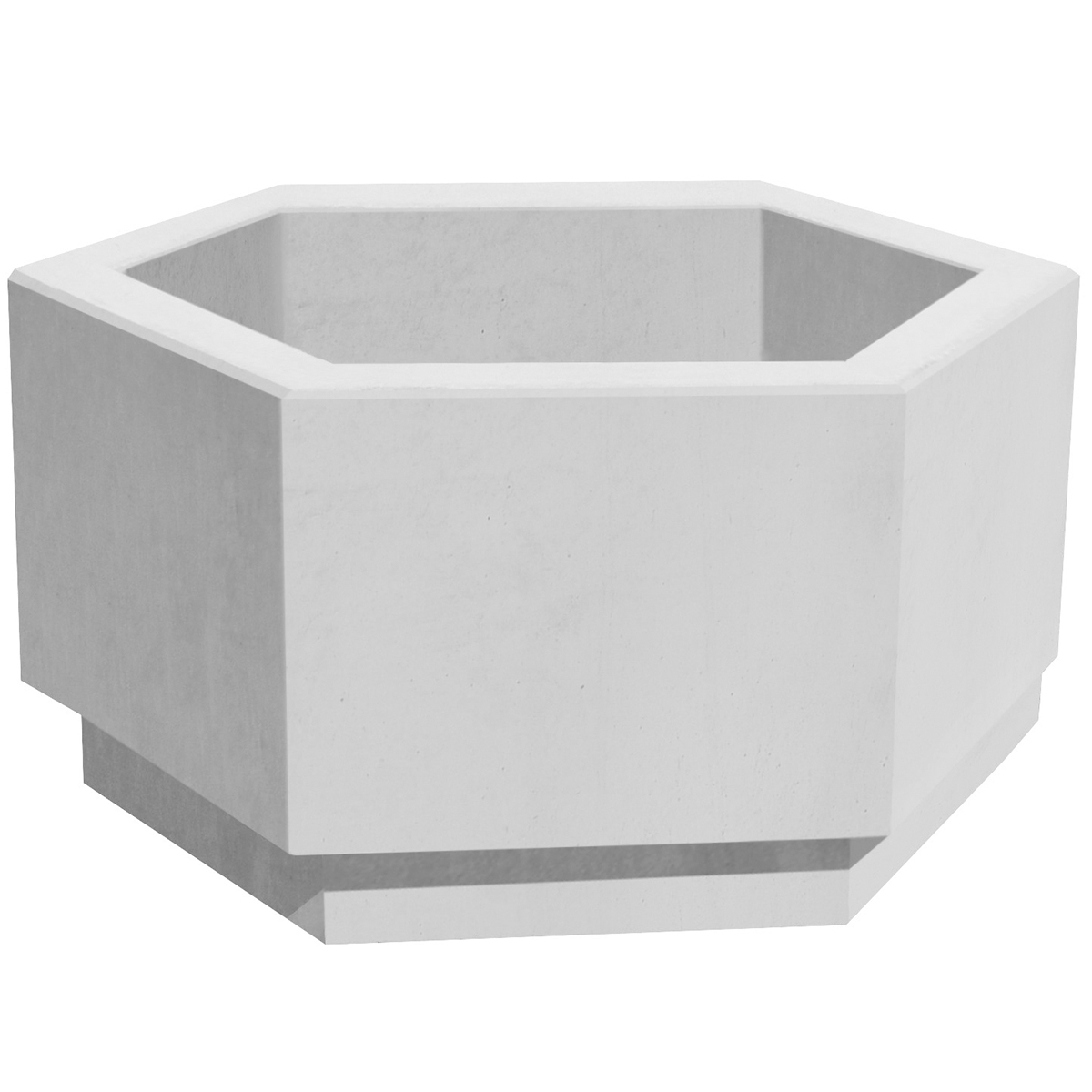Hexagonal concrete planter