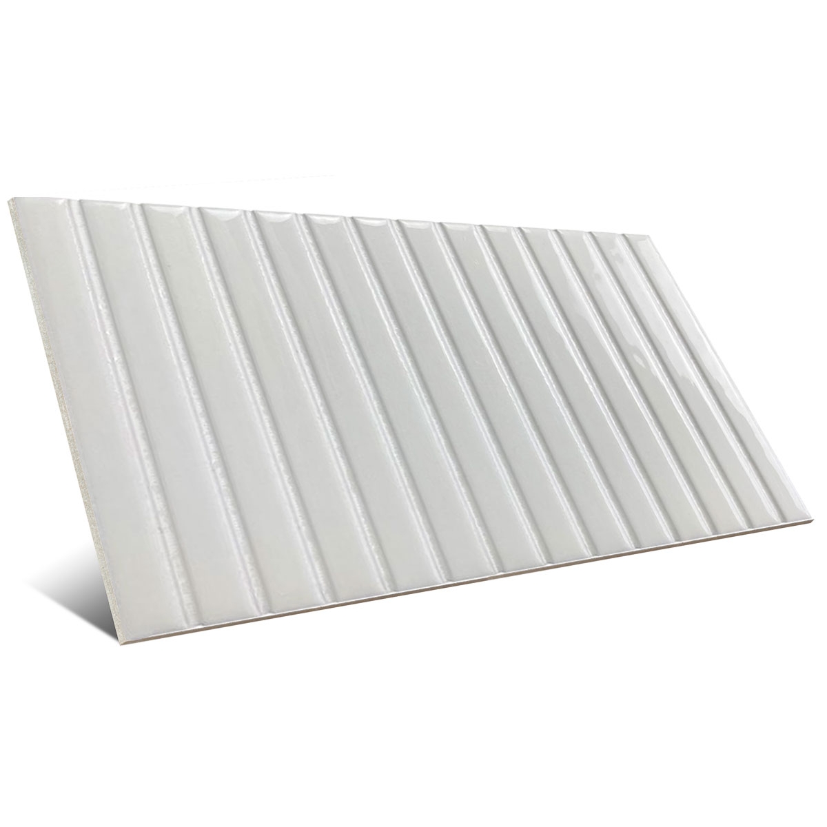 White Kit-Kat Mosaic Snow Glitter Tile