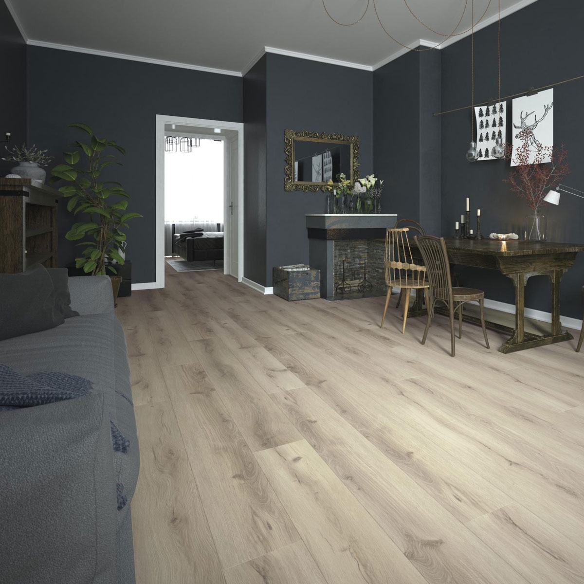 Eiche-Ultramatte-Vision-Wohnzimmer