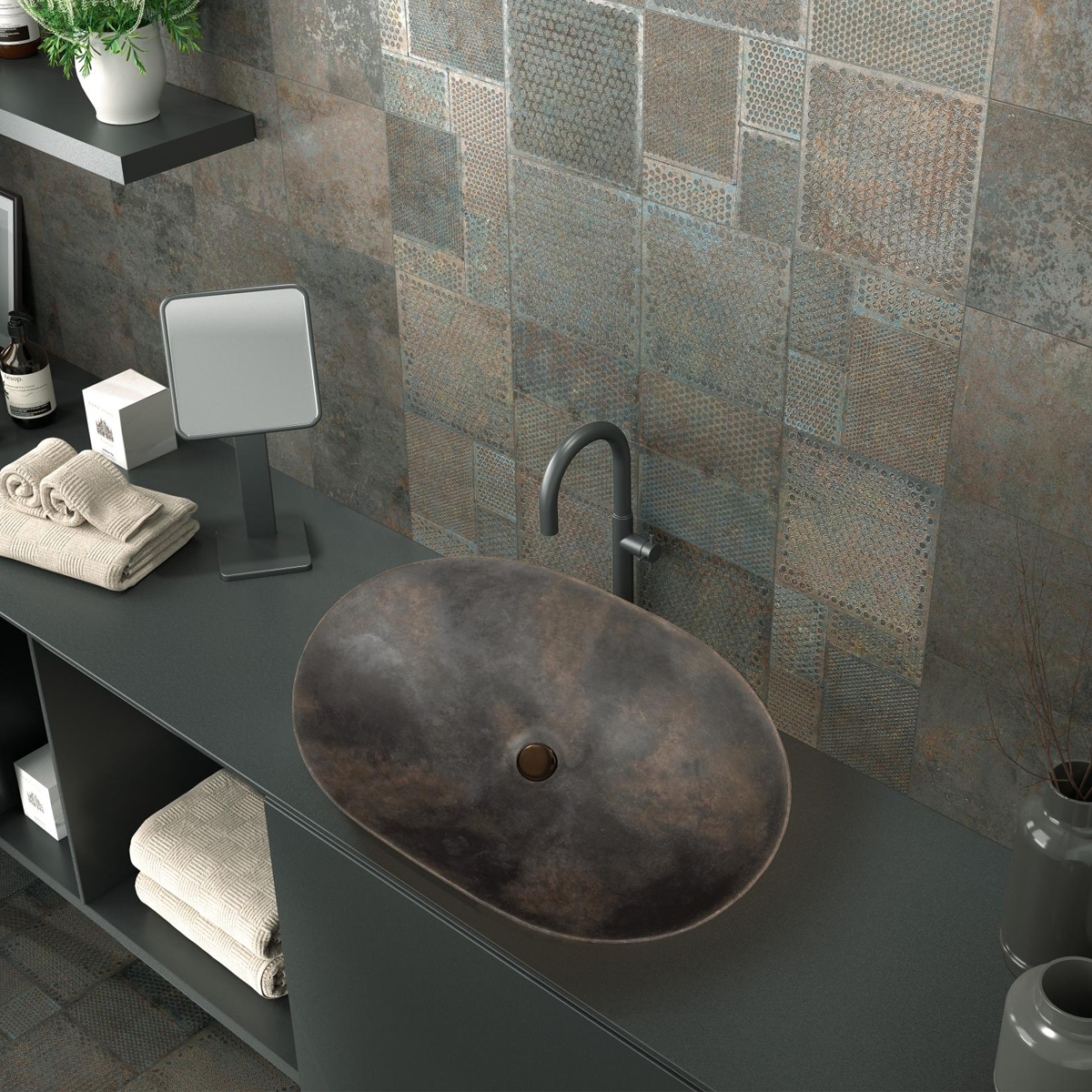 Lavabo en céramique Ambient Diurne Oxide