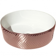 Pia Spiga White & Rose Gold pia cerâmica